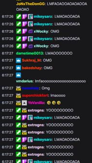 Twitch chat loses it after Alex's response (Image via Twitch/IamKaiCenat)
